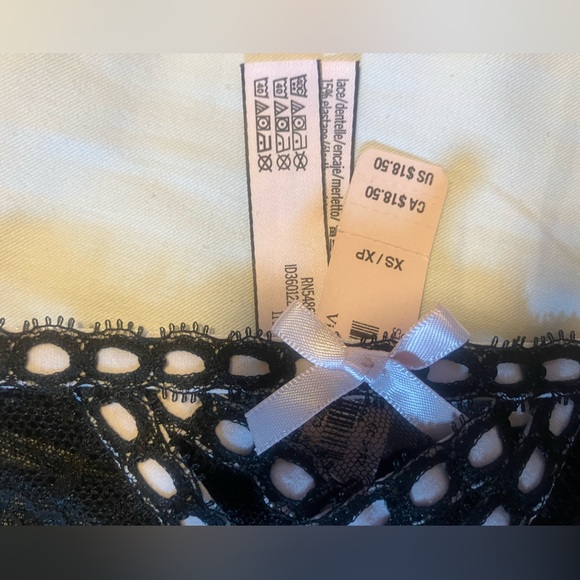 XS Bundle of Four Victoria Secret Panties -New with Tags (Black) - Picture 3 of 11